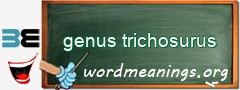 WordMeaning blackboard for genus trichosurus